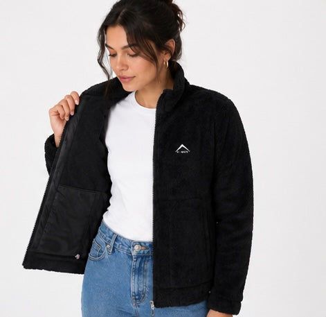 K-way Sherpa Fleece Jacket – Black