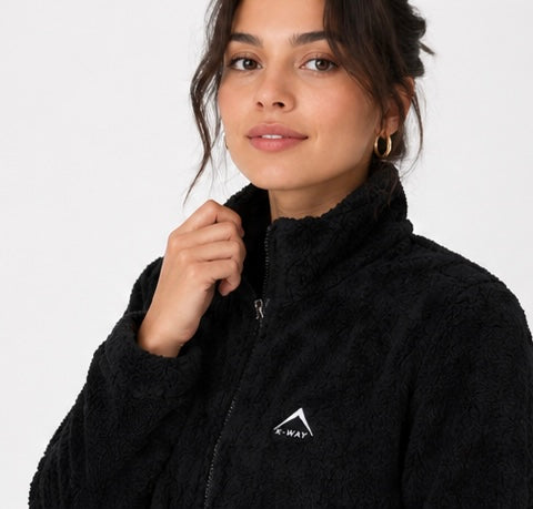 K-way Sherpa Fleece Jacket – Black