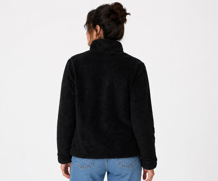 K-way Sherpa Fleece Jacket – Black