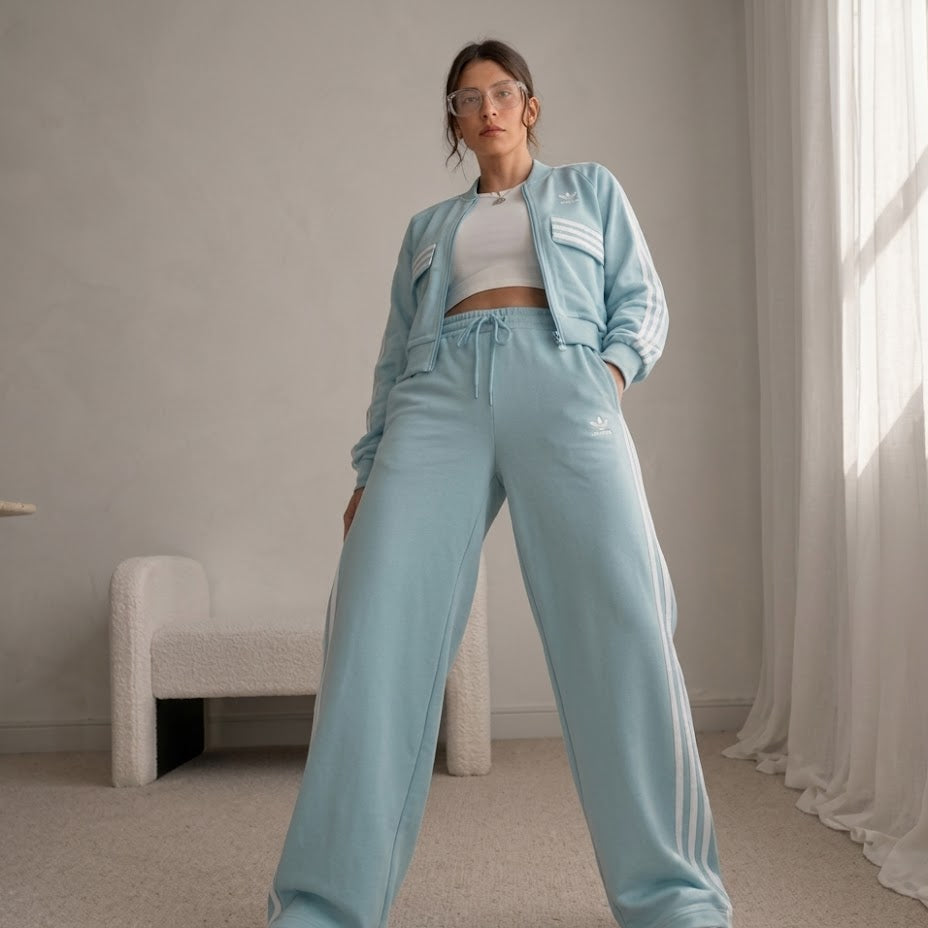 Originals Women's Three Stripes Tracksuit – Cyan Blue